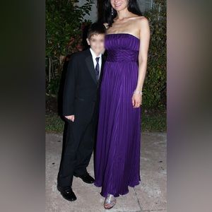 Royal Purple Gown, BCBG, strapless and surprisingly comfortable